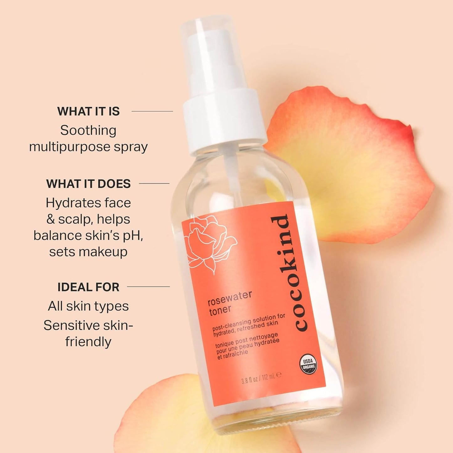 Rosewater Facial Toner by Cocokind
