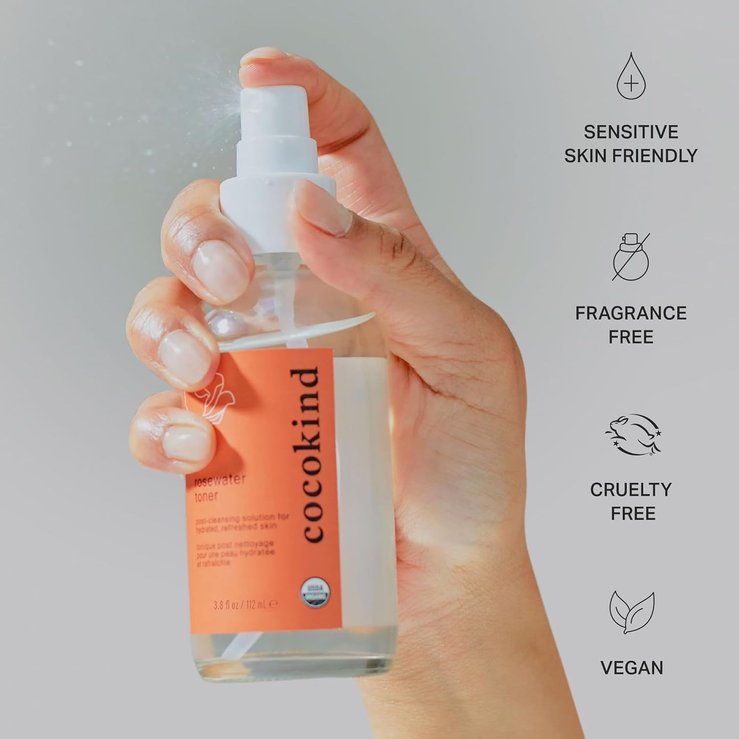 Rosewater Facial Toner by Cocokind
